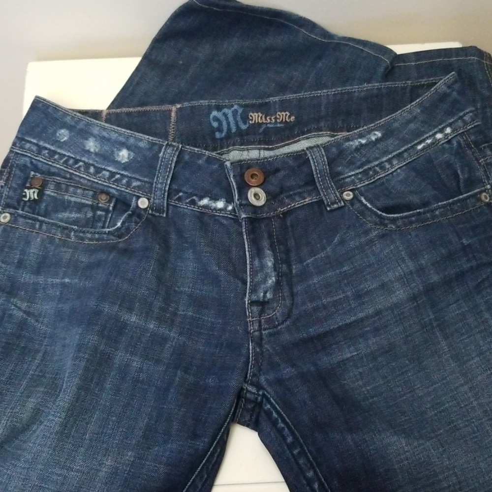 MissMe Snakeskin Embellished Jeans! JP4522B 28x31½ - Picture 7 of 8